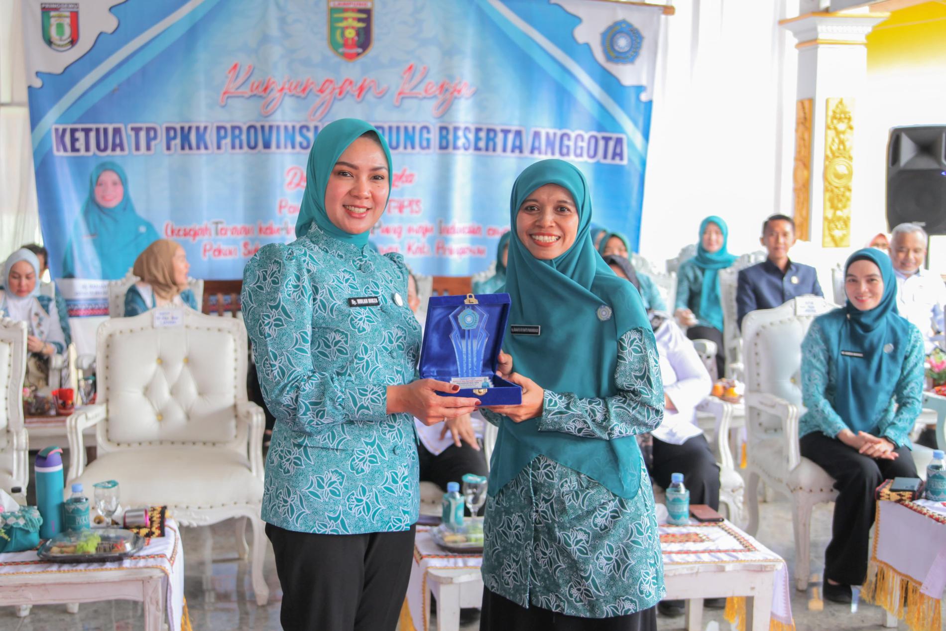 Ketua TP. PKK Provinsi Lampung Canangkan Pekon Sukamulya sebagai Desa TAPIS