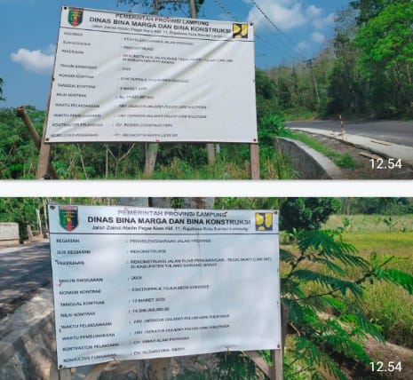 Proyek Jalan Pemprov Lampung Diduga Pengurangan Jarak dan Bahan di Tubaba-Waykanan