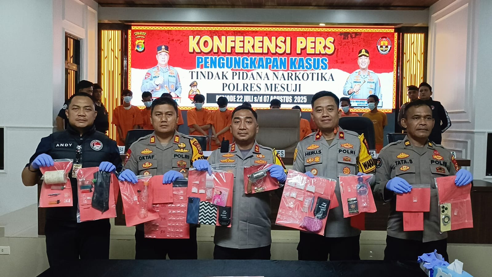Sat Narkoba Polres Mesuji Amankan 13 Tersangka 4 Diantaranya Bandar Narkoba