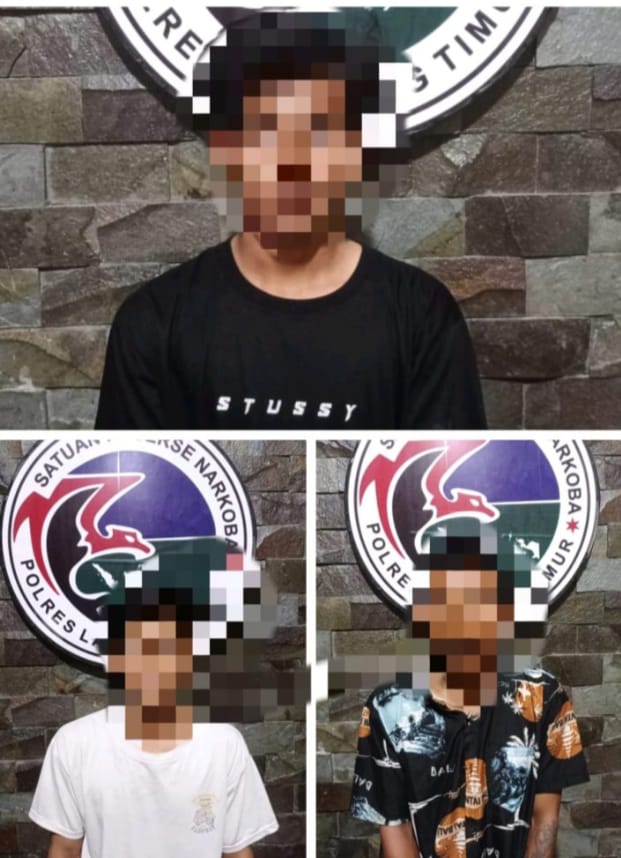 Sat Res Narkoba Polres Lampung Timur Amankan 3 orang Penyalahgunaan Obat Berbahaya