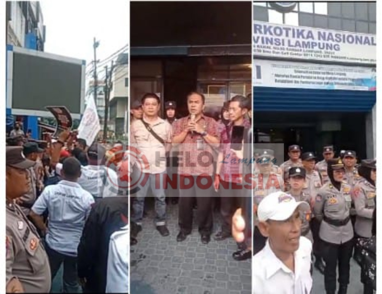 Aliansi Geruduk BNNP Lampung Tuntut Pidanakan 10 Pengusaha Tertangkap Pesta Narkoba