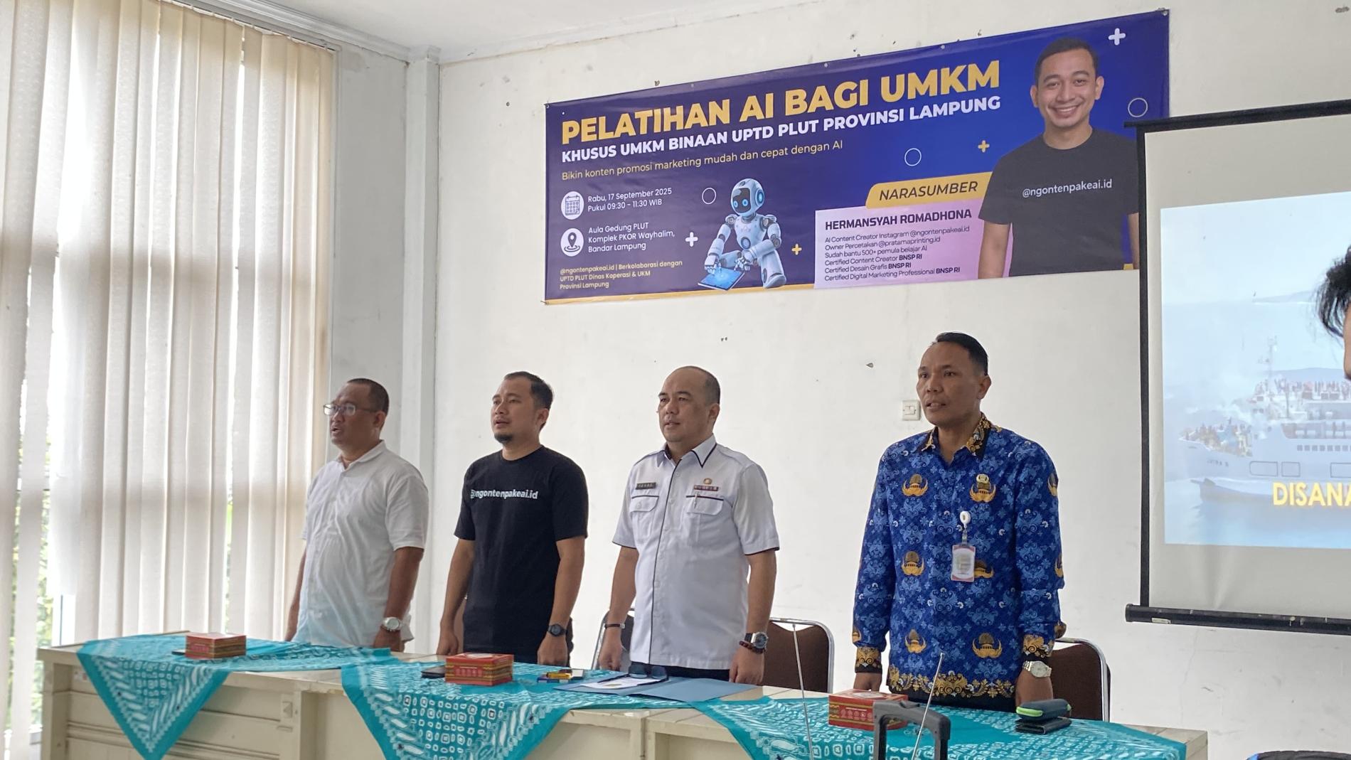 25 Pelaku UMKM Provinsi Lampung Ikuti Pelatihan Artificial Intelligence (AI)