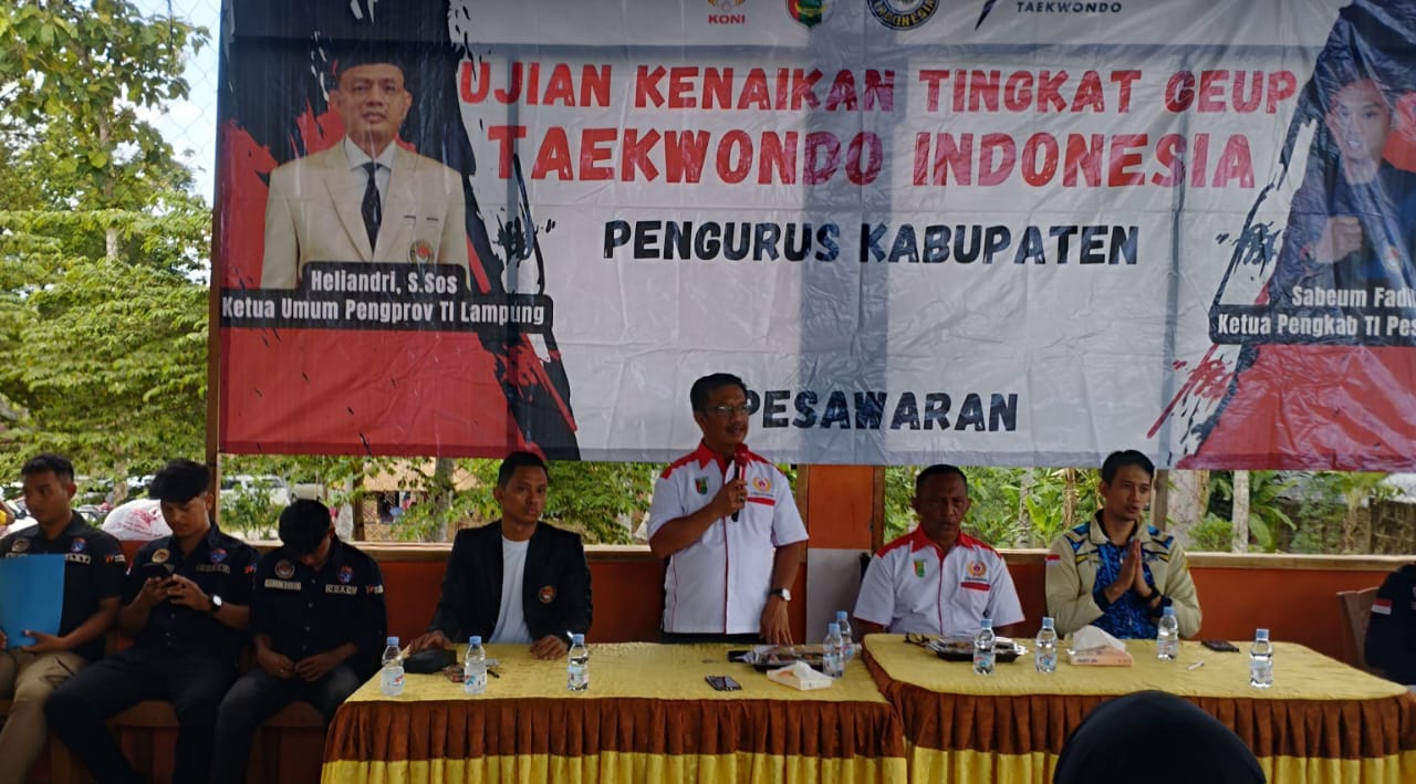 Ratusan Jeja Taekwondo Pesawaran Naik Tingkat Geup 2025