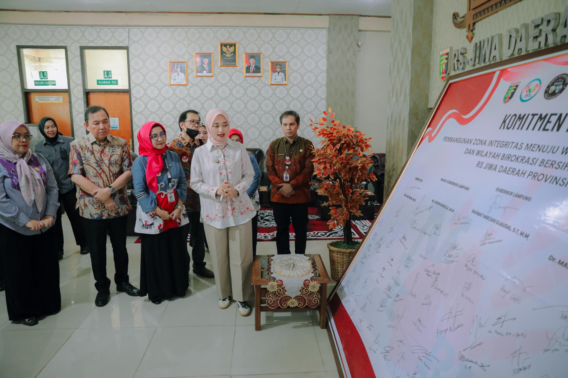 Wagub Jihan Dorong RSJD Lampung Tingkatkan Kualitas Pelayanan dan Komitmen Birokrasi Bersih