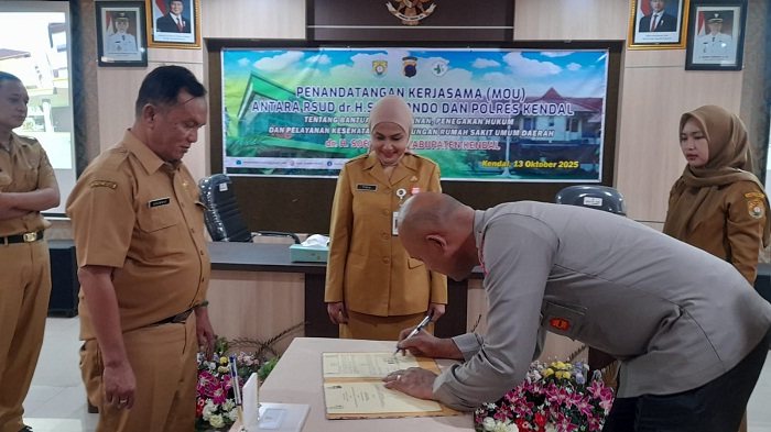 Upayakan Pengamanan dan Penegakan Hukum, RSUD MoU dengan Polres Kendal