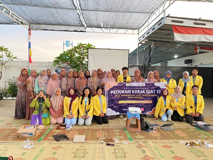 KKN Giat 13 Unnes di Desa Purworejo Kendal Fokus pada Pengelolaan Sampah