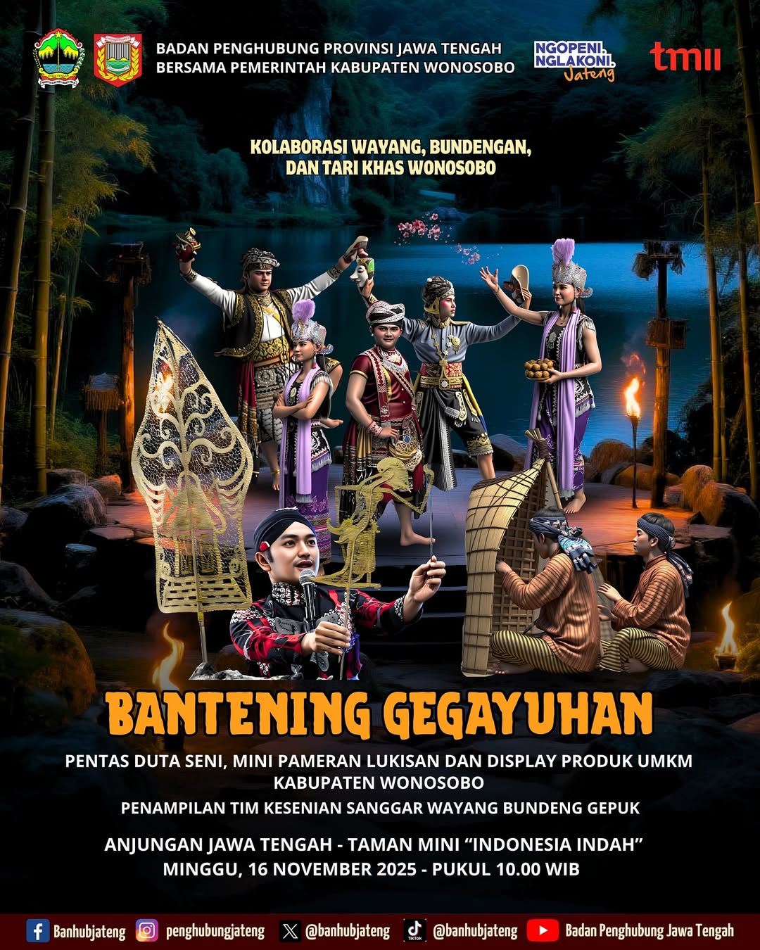 Harmoni Budaya Wonosobo: Kolaborasi Wayang, Bundengan, dan Tarian Khas