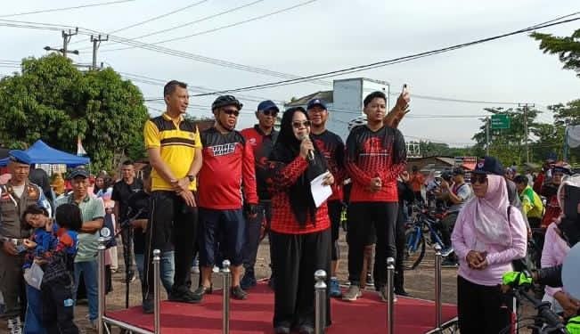 HUT Kabupaten Mesuji Ke-17 Masyarakat Gowes Sehat Bareng