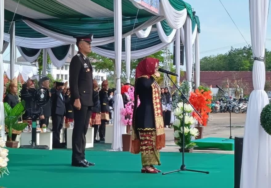 Bupati Elfianah Pimpin Upacara HUT Mesuji Ke-17 Tahun 2025