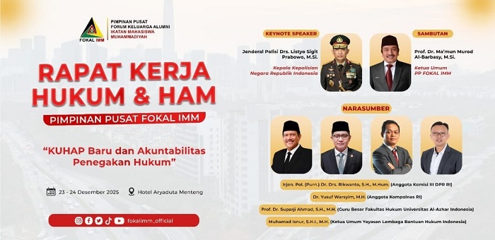 Raker Bidang Hukum dan HAM PP Fokal IMM Bahas KUHAP Baru