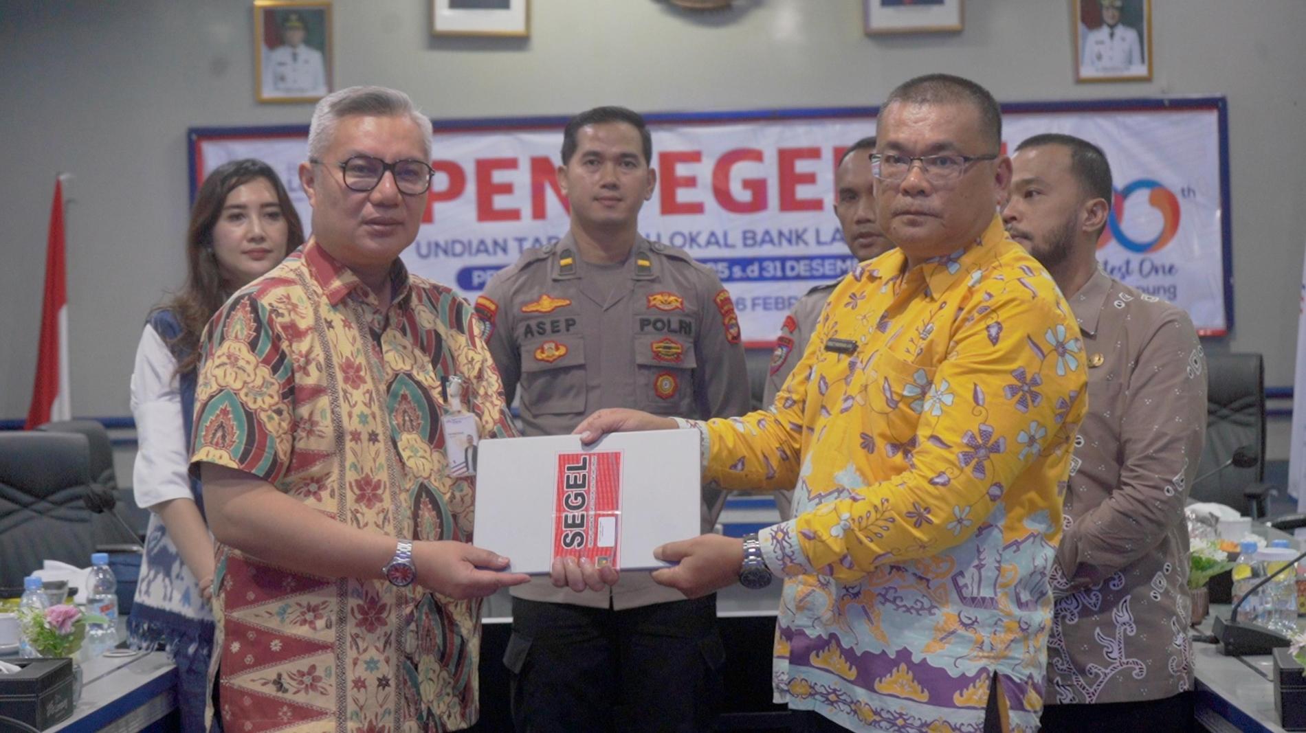 Jelang Undian Tabungan Lokal, Bank Lampung Lakukan Penyegelan