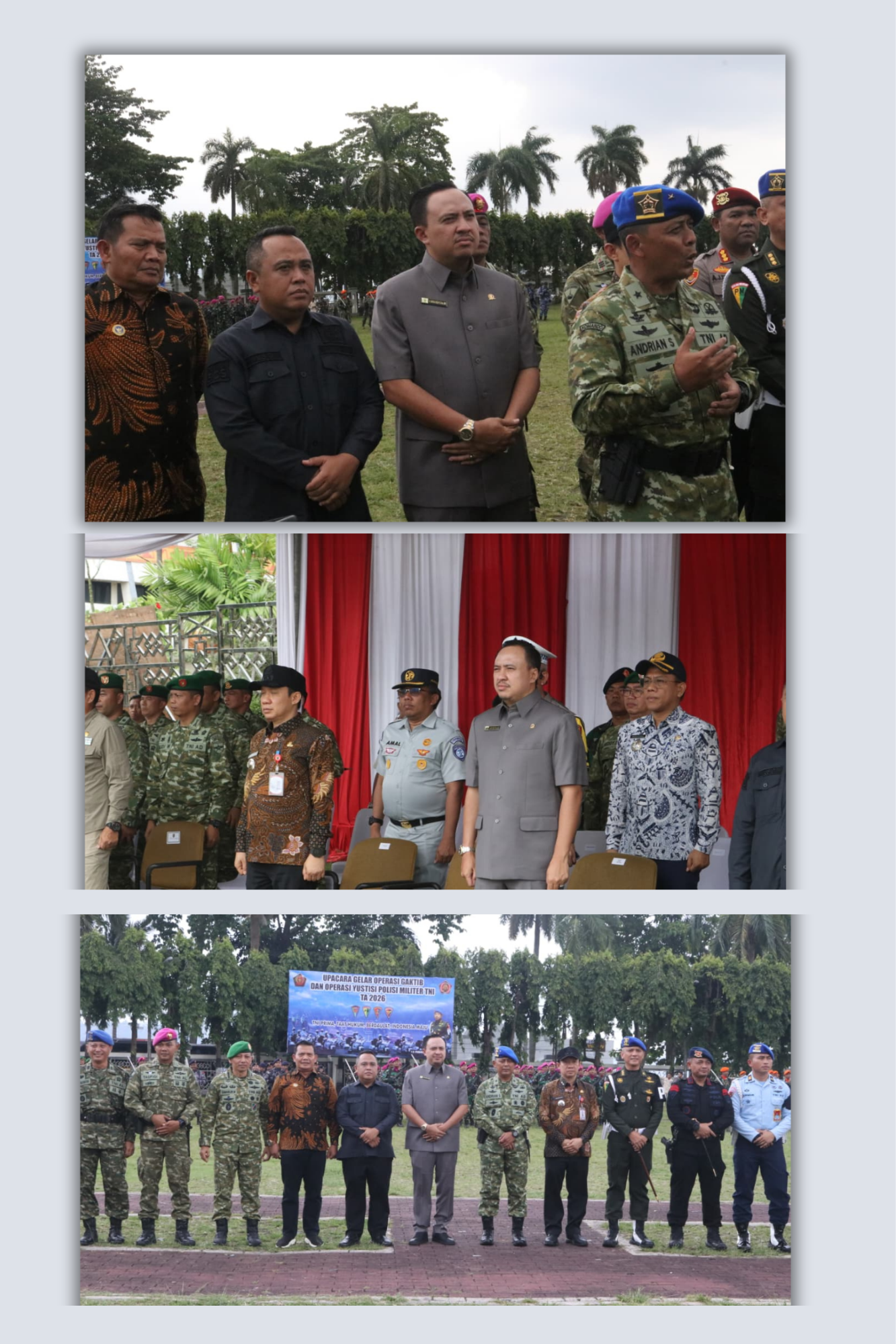 Ketua Komisi I DPRD Lampung Hadiri Upacara Gelar Operasi Gaktib dan Yustisi Polisi Militer TNI TA 2026