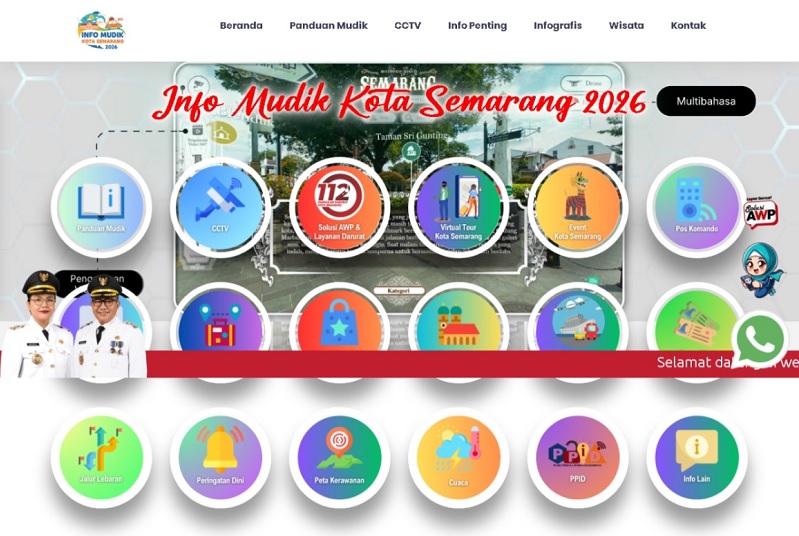 Pemudik Dijamin Nyaman, Pemkot Semarang Luncurkan Portal Real-Time Pantau Macet hingga Cari Bengkel