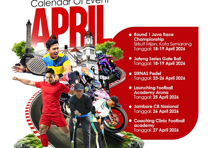 Rentetan Event Olahraga Nasional Bakal Ramaikan Kota Semarang Selama April 2026
