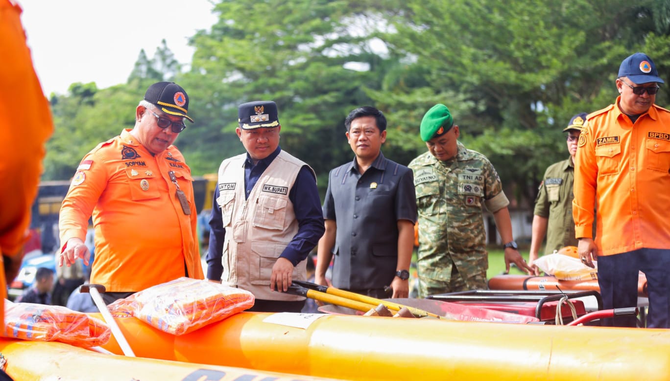 Sampaikan Amanat Kepala BNPB, Wabup Anton Pimpin Apel Siaga Bencana