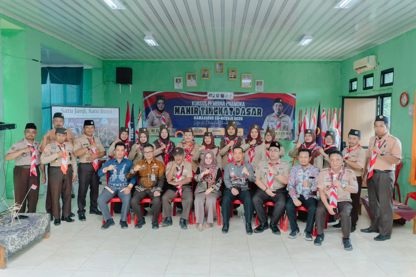 Bupati Elfianah di Dampingi Sekdakab Mesuji Hadiri KMD Kamabigus Pramuka