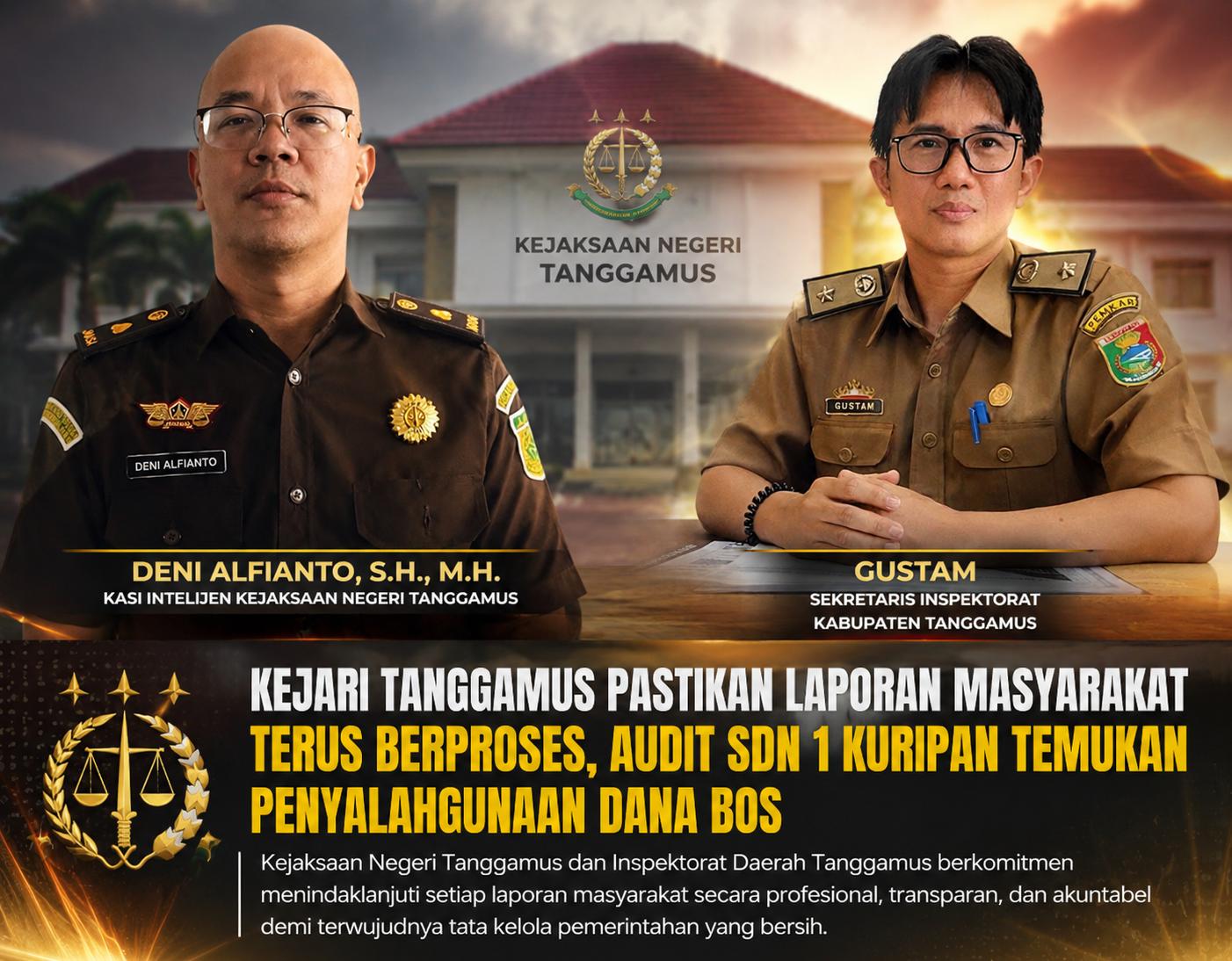 Kejari Tanggamus Pastikan Seluruh Laporan Masyarakat Tetap Diproses