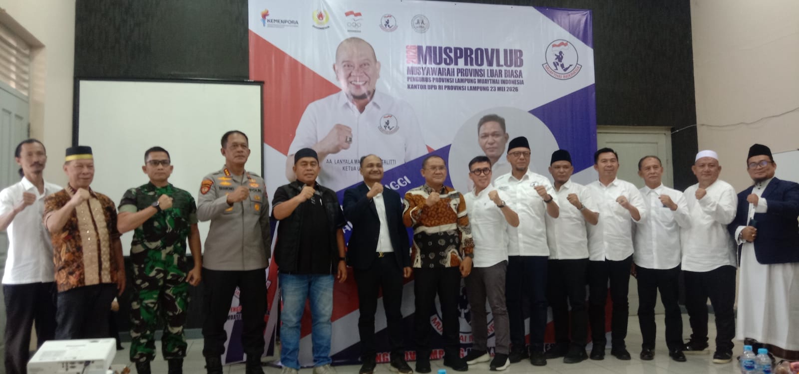 Waketum Fachrul Razi Lantik Abu Hasan, Ketua Pengprov Muaythai Indonesia Lampung 2026–2030
