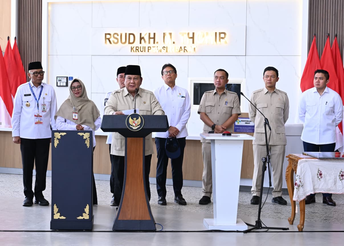 Presiden Prabowo Resmikan RSUD K.H. Muhammad Thohir Krui, Hadirkan Layanan Kesehatan Modern Masyarakat Pesisir
