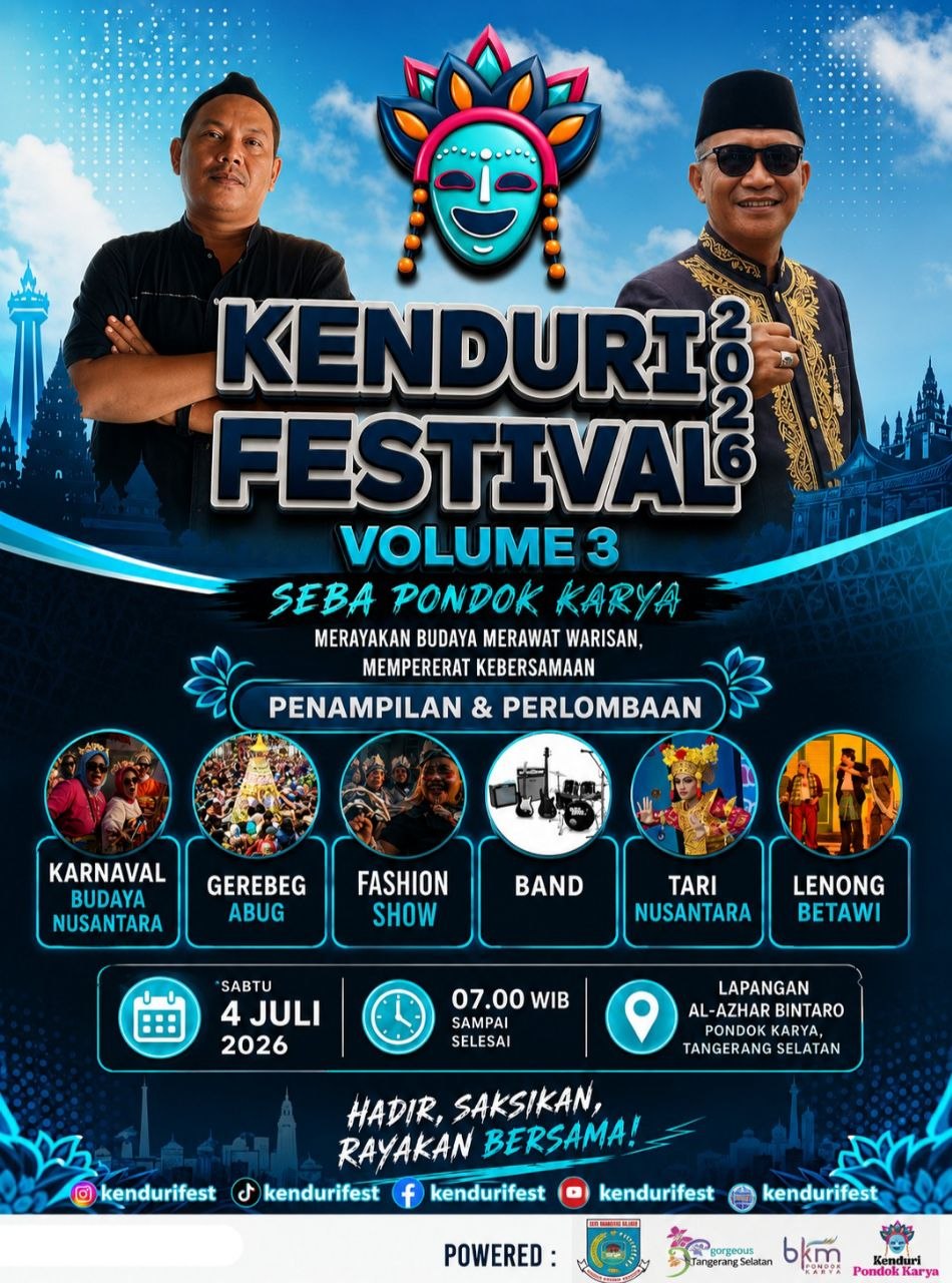 Kenduri Festival Kembali Digelar, Angkat Tema “Seba Pondok Karya” untuk Lestarikan Budaya dan Dukung UMKM