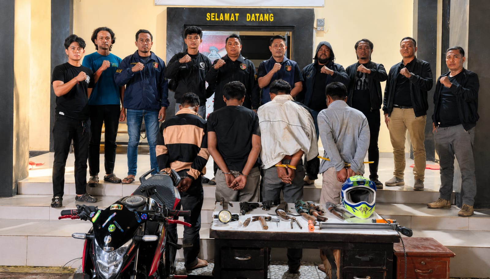 Polsek Pulau Panggung Tetapkan 4 Tersangka Pembobolan Puluhan Warung dan Rumah di Ulu Belu, 4 Pelaku DPO
