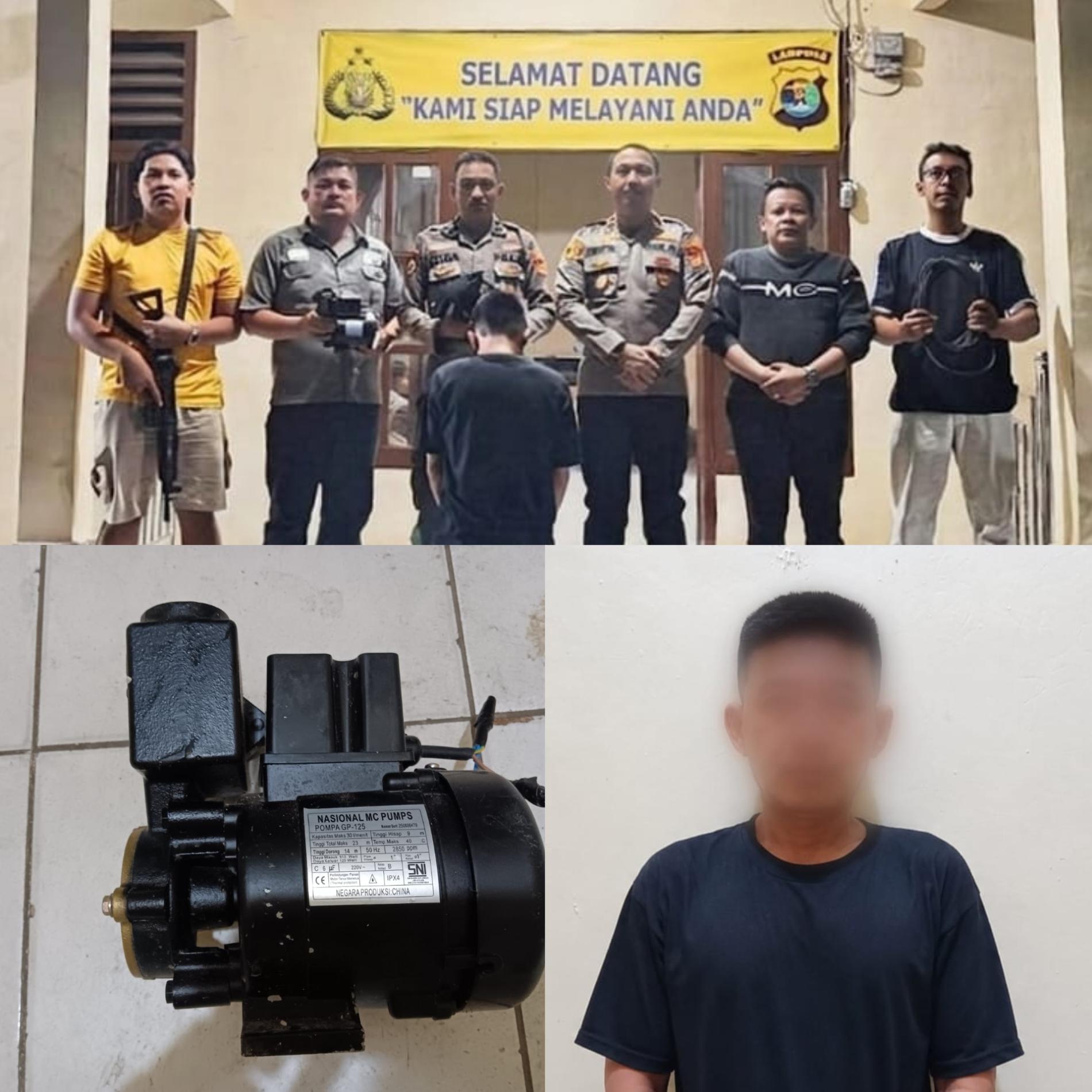 Polsek Pugung Tangkap Residivis, Pelaku Pencurian Mesin Pompa Air Milik Warga