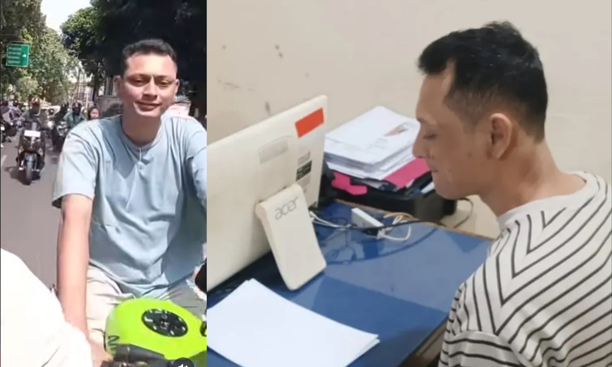 Diduga pelaku tampar pemotor