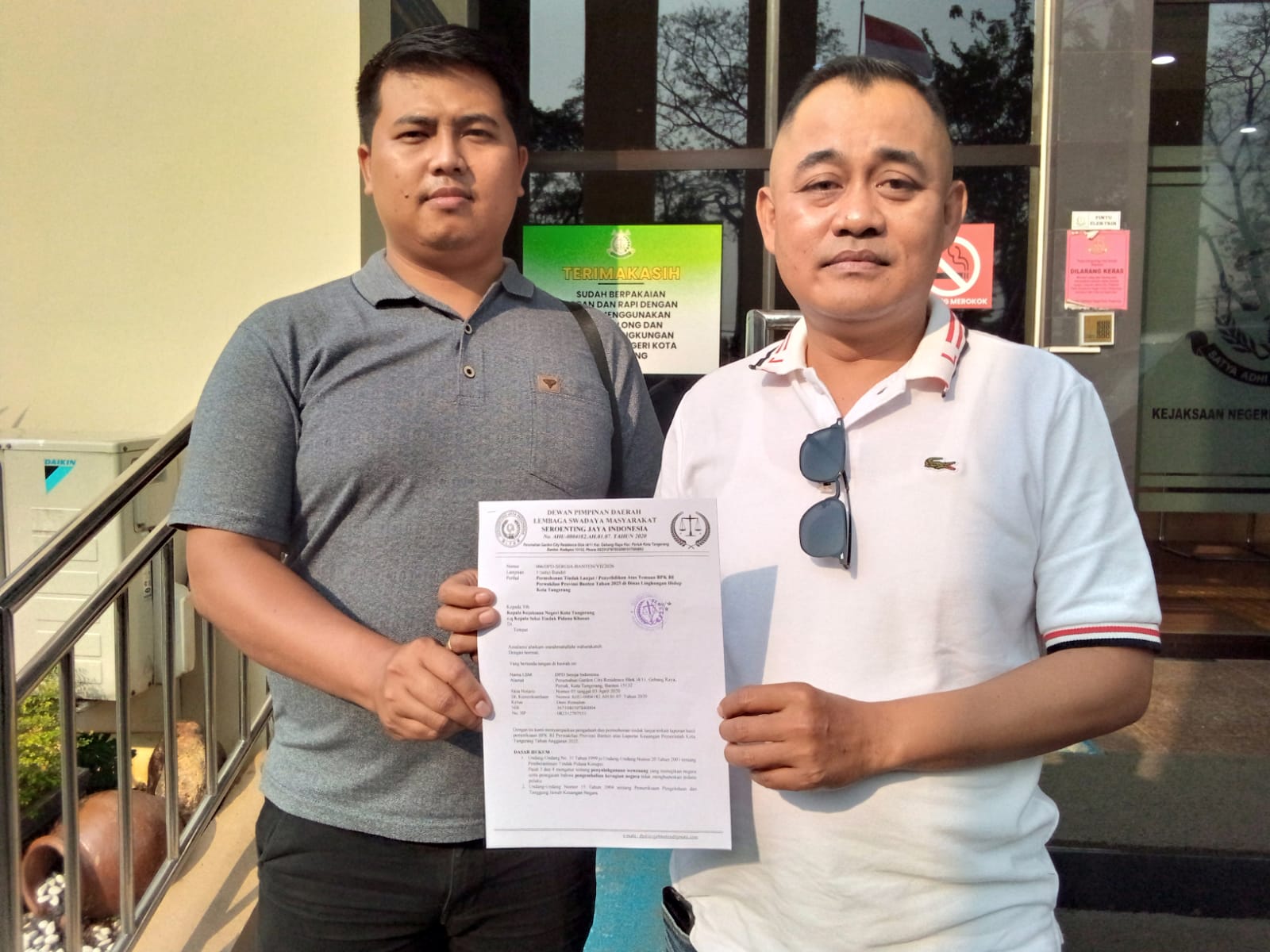 LSM Seroja Laporkan Dugaan Kejanggalan Belanja BBM DLH Kota Tangerang ke Kejari, Wawan Fauzi Dikonfirmasi Tak Merespon