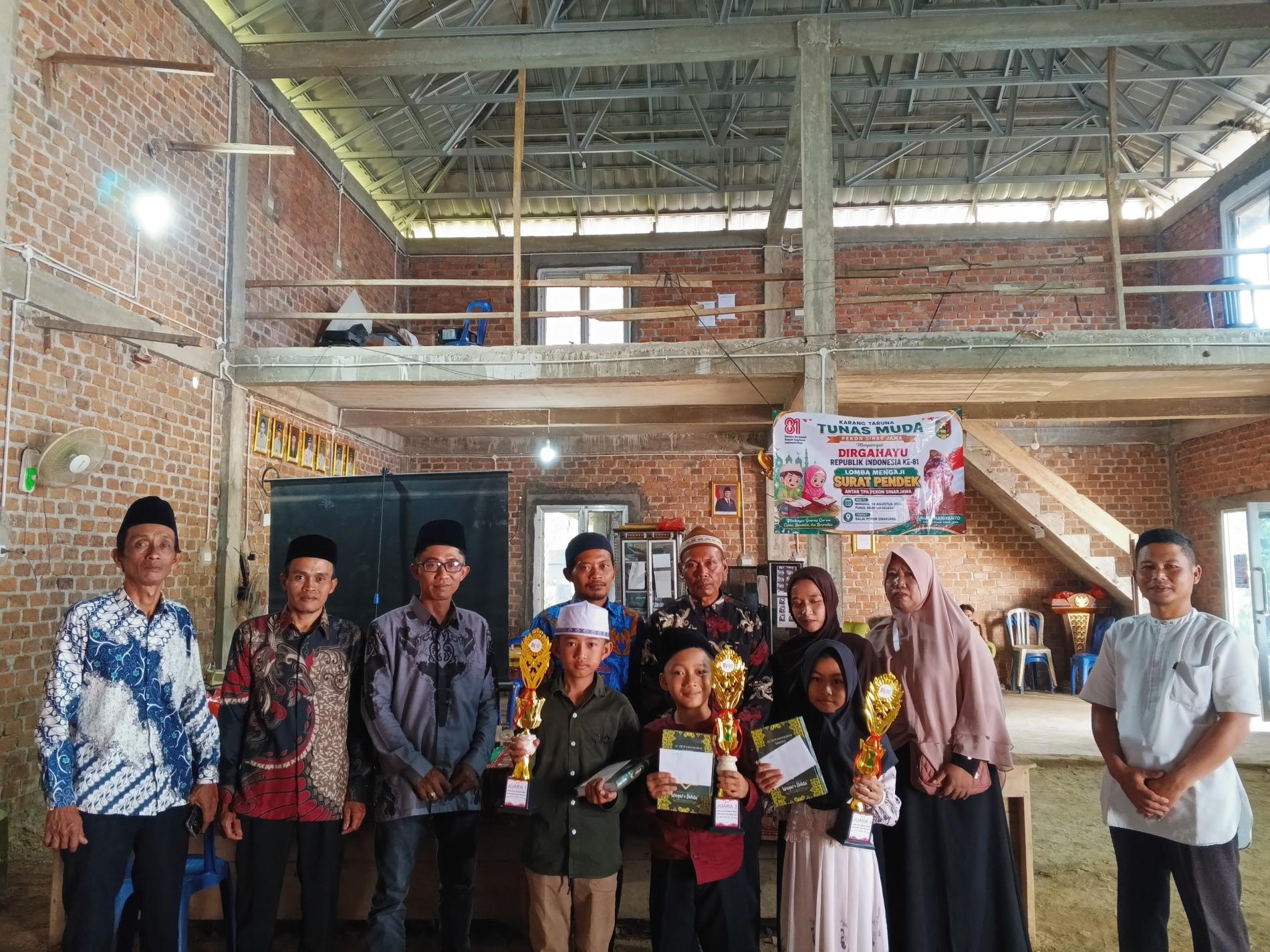 Semarak HUT RI ke-81 di Pekon Sinar Jawa dari Lomba Ngaji, Gaple dan Voli