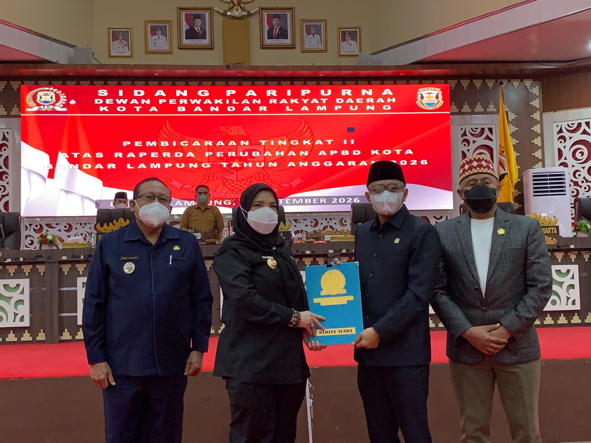 APBD Perubahan Bandarlampung 2026 Disahkan, Belanja Daerah Capai Rp3,068 Triliun