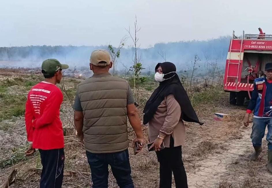 Camat Mesuji Timur Tinjau Langsung Penanganan Kebakaran di Dwi Karya Mustika