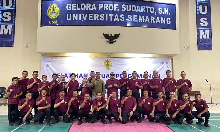 Tingkatkan Turjawali dan Kedisiplinan, USM Gembleng 22 Petugas Keamanan Kampus