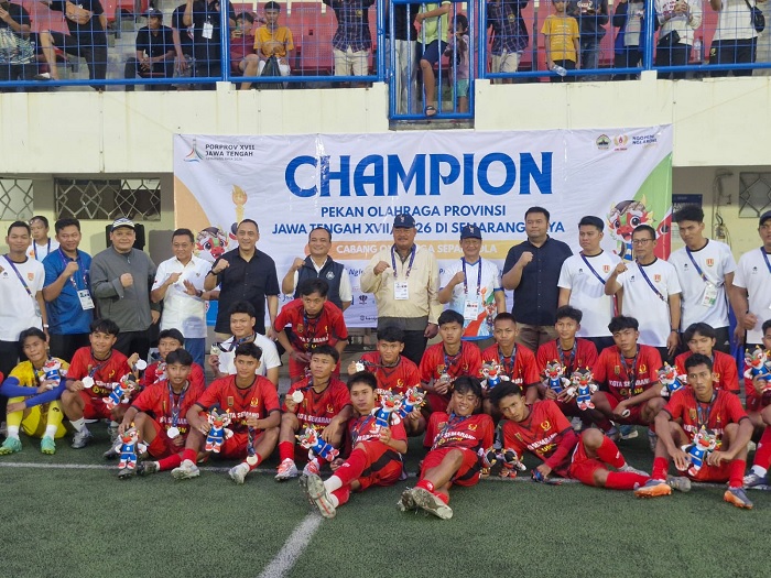 Tumbangkan Tuan Rumah, Tim Sepakbola Kota Surakarta Juara Porprov Jateng XVII