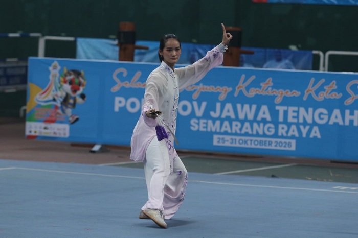 Wushu Surakarta Mendobrak di Salatiga, Natan dan Alexandra Bungkus Emas Porprov