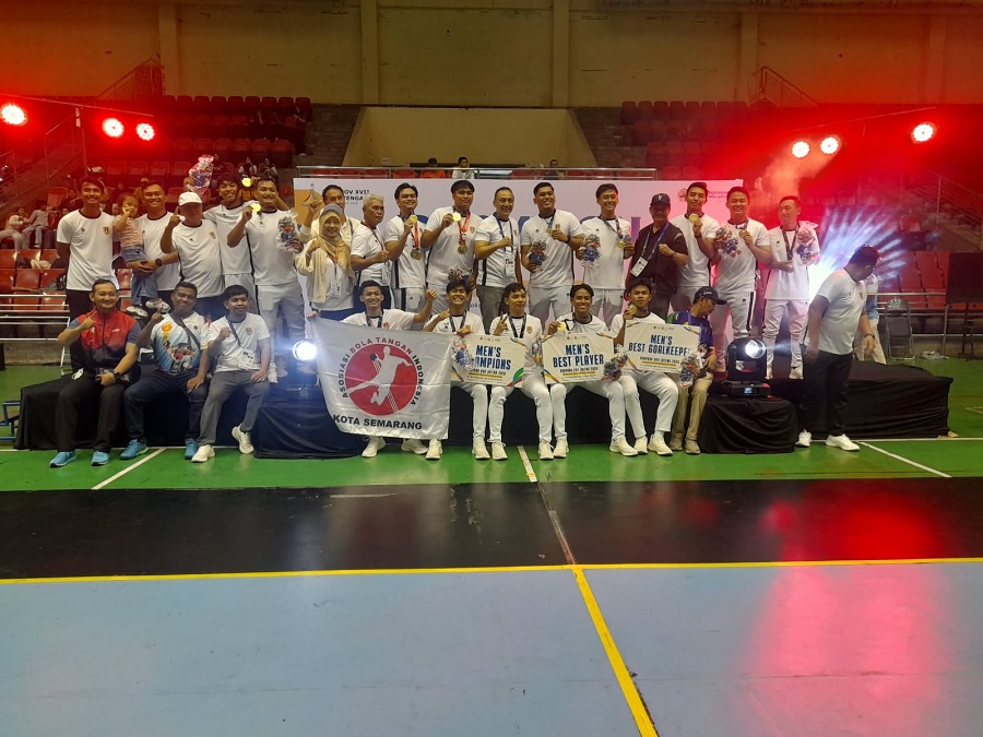 Mental Spartan, Kota Semarang Kawinkan Emas Bola Tangan di Hari Terakhir Porprov